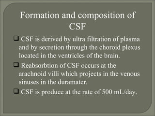 Csf analysis presentation | PPT