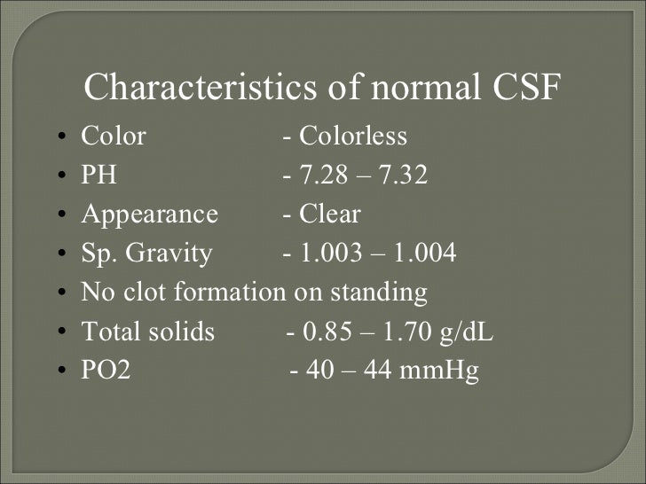 Csf analysis presentation
