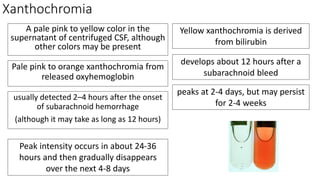 Yellow Csf Color Csf composition and significance by Dr. Ashok KUmar J | PPTX