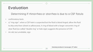CSF dynamics - neurosurgery related topic | PPTX
