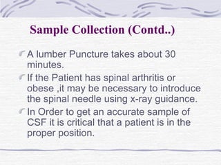 Position For Csf Collection Csf examination | PPT