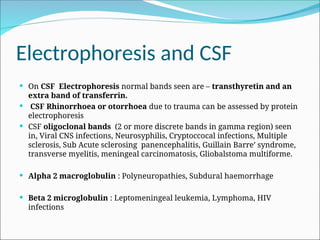 Transferrin Csf Cerebrospinal fluid biology and physiology examination.ppt