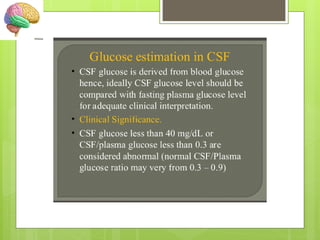 CSF EXAMINATION presentation for pathology | PPTX