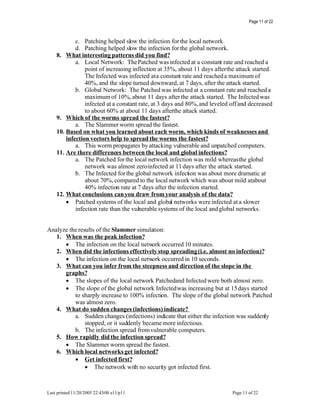 Worm Propagation Simulation Analysis