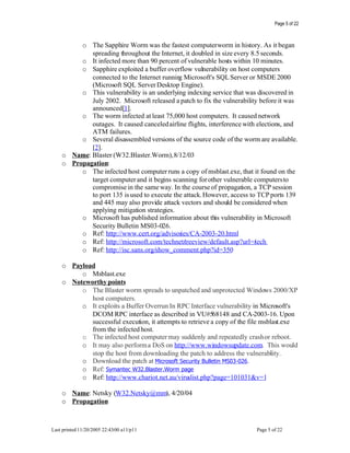 Worm Propagation Simulation Analysis
