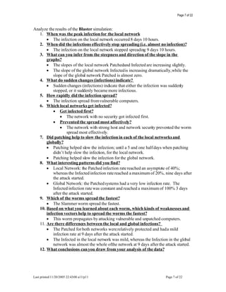 Worm Propagation Simulation Analysis