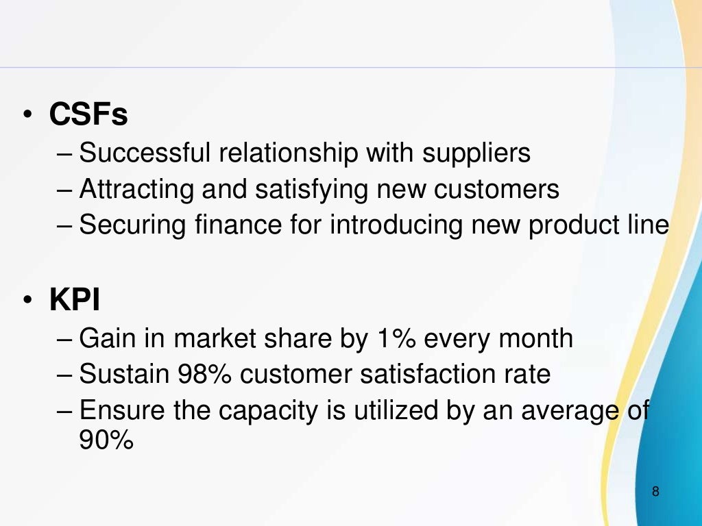 CSF (Critical Success Factore) & KPI (Key Performance Indicator)