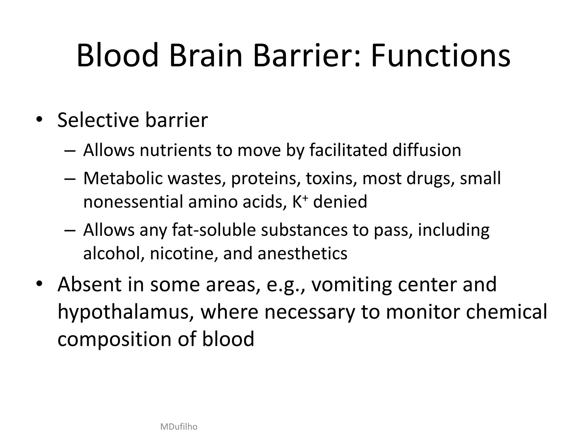 Cerebrospinal fluid and blood brain barrier | PPTX