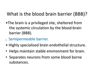 Cerebrospinal fluid and blood brain barrier | PPTX