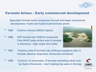 Build Formate Cesium formate brine - A brief history - prepared by John Downs in May ...