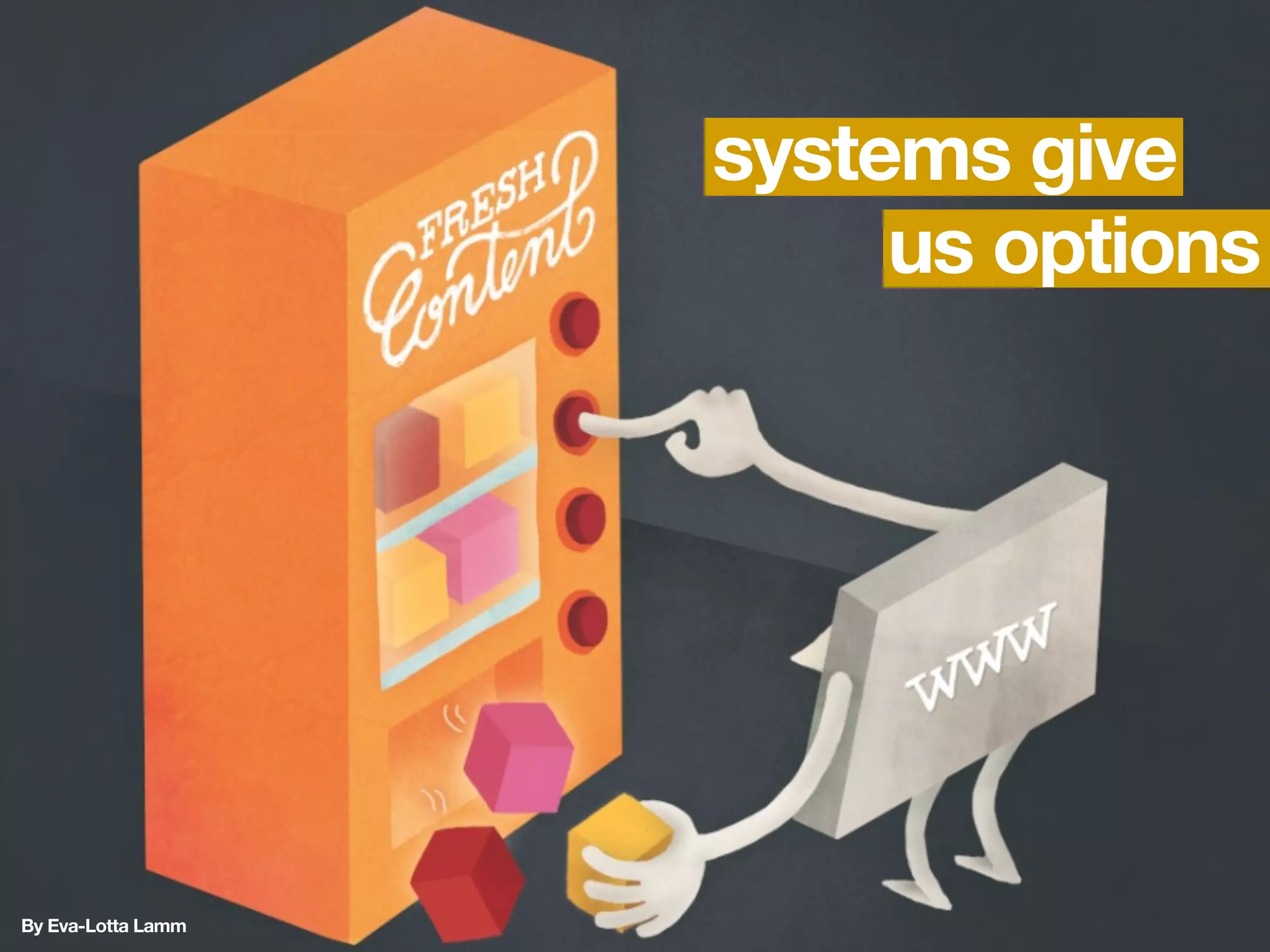systems give
                         us options




By Eva-Lotta Lamm
 