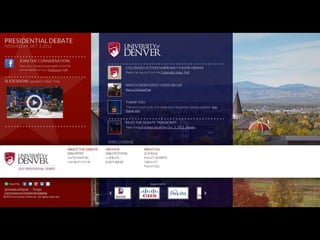 How a University Web Team Brought a Presidential Debate to Life