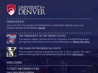 How a University Web Team Brought a Presidential Debate to Life