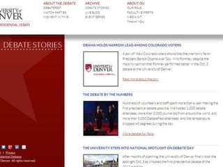 How a University Web Team Brought a Presidential Debate to Life