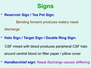 CSF rhinorrhea, choanal atresia, Septal hematoma, abscess .pptx