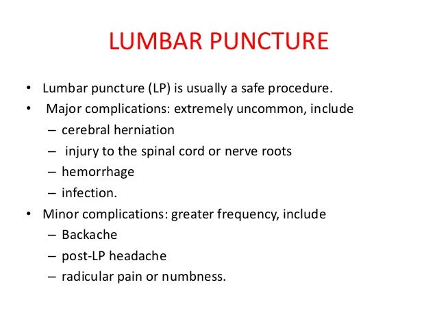 Lumbar Puncture Procedure Note Template