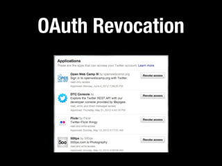 OAuth Revocation
 