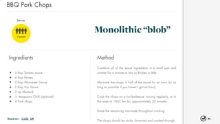 82
Product Content03
Here’s how we might model the recipe content.
 