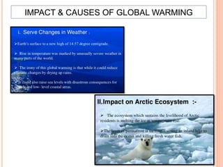 IMPACT & CAUSES OF GLOBAL WARMING
 