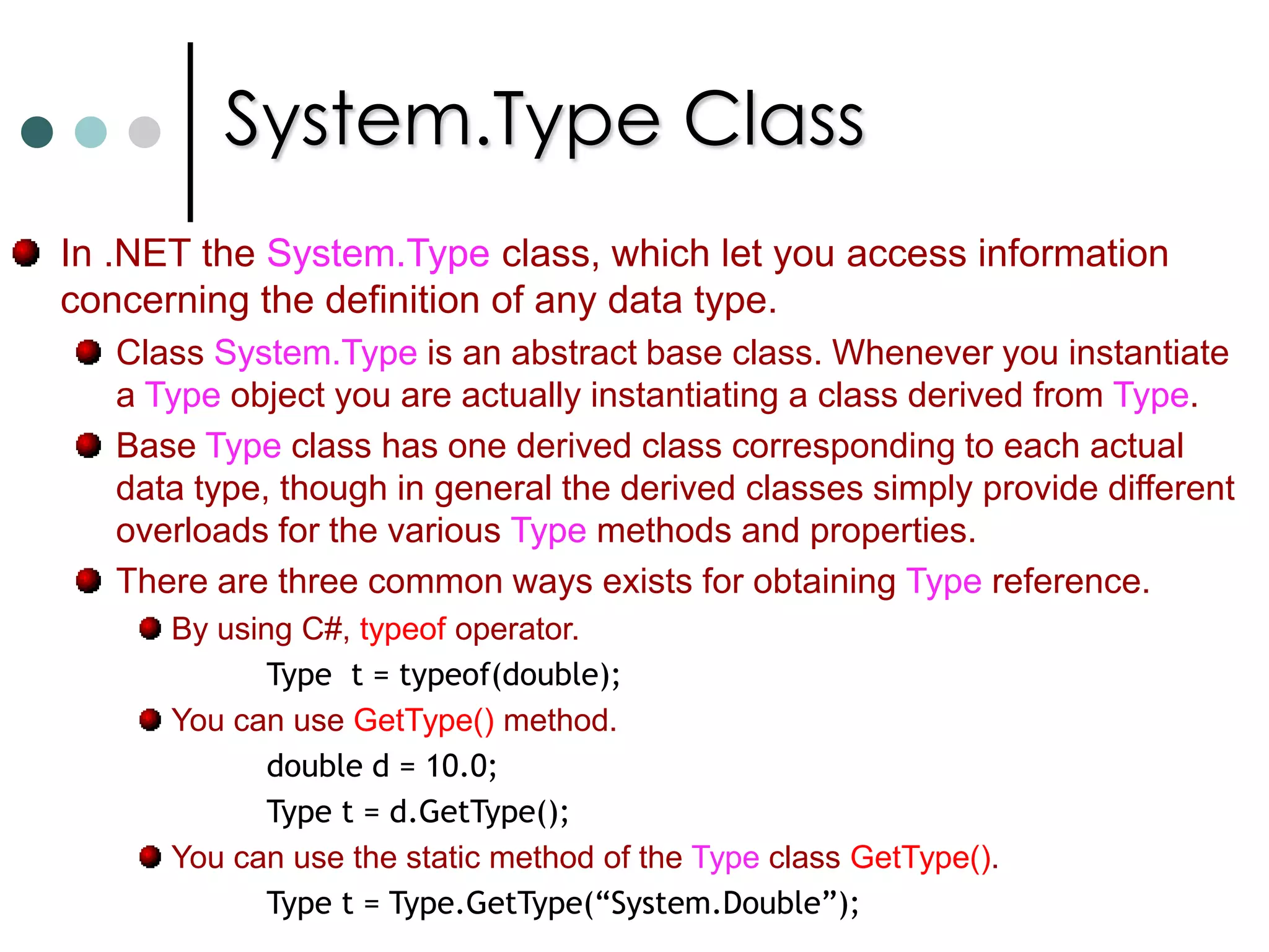 Implementing IDisposable & DestructorWe seen two ways for freeing unmanaged resources used by classes in .NET. Each have their limitations. The best approach is implementing both mechanisms in your class. Within the implementation template you can find that second Dispose method which takes one bool parameter and in this you need to implement all clean up code. This Dispose(bool) method is called by destructor as well as Dispose() method.  So all cleanup code at one place. Here the parameter indicates whether this method is invoked destructor or IDisposable.Dispose(). The variable bIsDisposed indicates whether the object has already been disposed or not. (So don’t try to dispose resources more then once). The call GC.SuppressFinalize() method tells the garbage collector that a class no longer needs to have its destructor called. Because your implementation of IDisposable.Dispose() has already done all the cleanup required. 