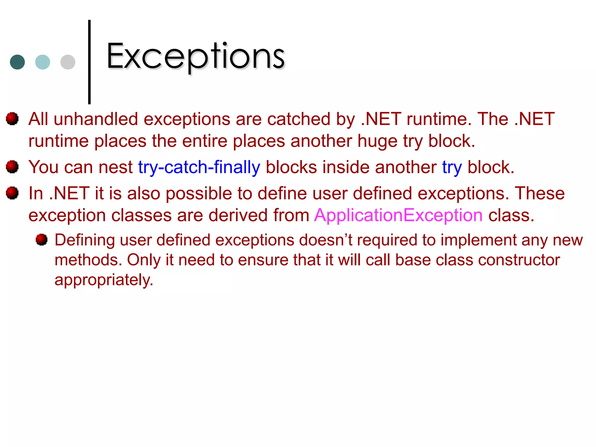 System.Type ClassSome of the properties of Type class are: Name, FullName, NameSpace.BaseType, UnderlyingSystemType. IsAbstract, IsArray, IsClass, IsEnum, IsInterface, IsPointer, IsPrimitive, IsPublic, IsSealed, IsValueType. Most of the methods of System.Type are used to obtain the details of the members of the corresponding data type – the constructor, properties, methods, events and so on. Some of the methods are:GetConstructor(), GetConstructors()GetEvent(), GetEvents()GetField(), GetFields()GetInterface(), GetInterfaces()GetMember, GetMembers()GetMethod(), GetMethods()GetProperty(), GetProperties()