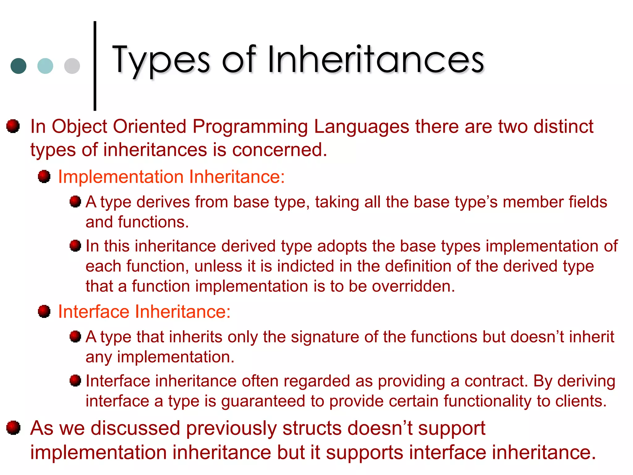 OOPS Concepts in C#All the Object Oriented Programming languages supports the following four concepts: EncapsulationInheritancePolymorphismAbstractionC# also supports all these concepts. 