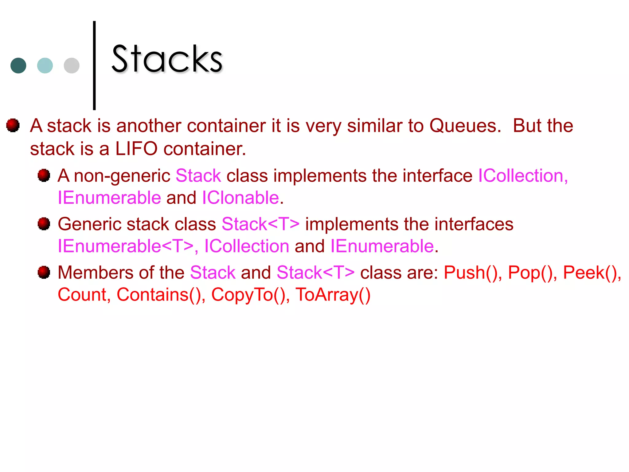 Interfaces in Collections