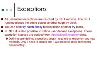 System.Type ClassSome of the properties of Type class are: Name, FullName, NameSpace.BaseType, UnderlyingSystemType. IsAbstract, IsArray, IsClass, IsEnum, IsInterface, IsPointer, IsPrimitive, IsPublic, IsSealed, IsValueType. Most of the methods of System.Type are used to obtain the details of the members of the corresponding data type – the constructor, properties, methods, events and so on. Some of the methods are:GetConstructor(), GetConstructors()GetEvent(), GetEvents()GetField(), GetFields()GetInterface(), GetInterfaces()GetMember, GetMembers()GetMethod(), GetMethods()GetProperty(), GetProperties()