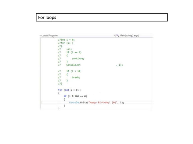 C#, OOP introduction and examples | PPSX