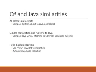 CSharp presentation and software developement | PPT