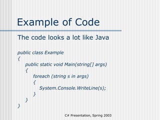 C# Overview. Fundamentals of C#.Net Language | PPT