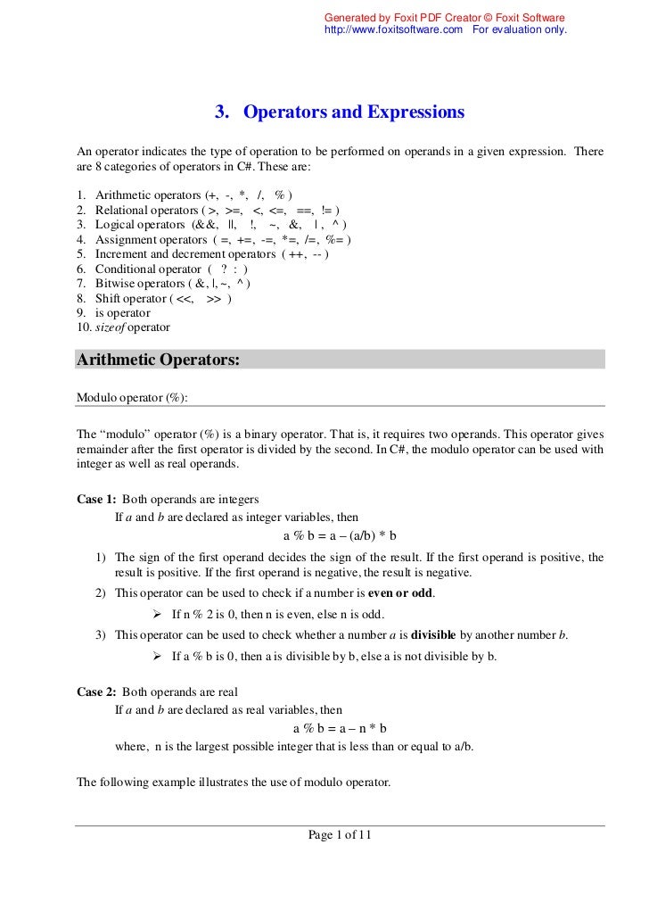bitwise and operators in c