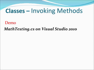 Csharp4 objects and_types | PPT