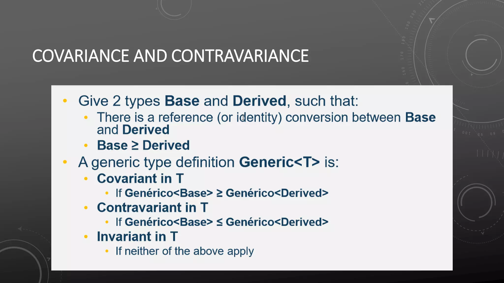 COVARIANCE AND CONTRAVARIANCE
 