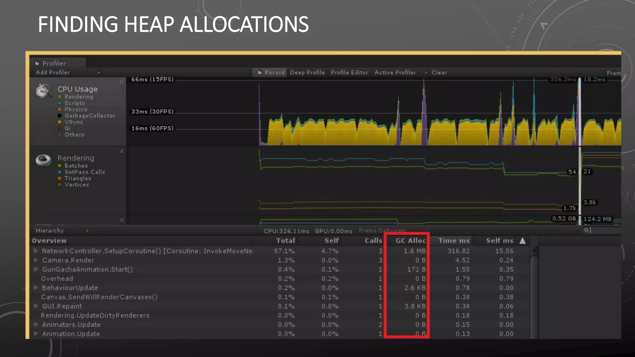 FINDING HEAP ALLOCATIONS
 