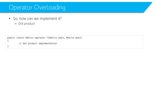 C# Advanced L02-Operator Overloading+Indexers+UD Conversion | PPT