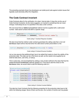 C sharp code_contracts_succinctly Slide 23
