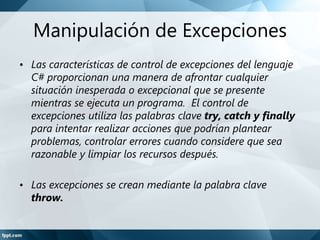 Caracteristicas de C Sharp | PPTX