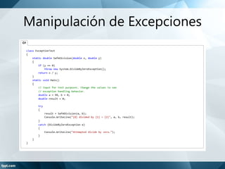 Caracteristicas de C Sharp | PPTX