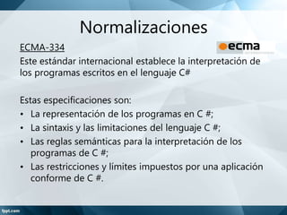 Caracteristicas de C Sharp | PPTX