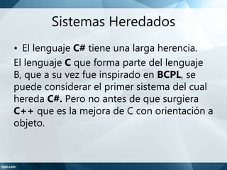 Caracteristicas de C Sharp | PPTX