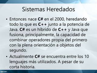 Caracteristicas de C Sharp | PPTX