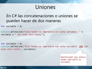 Caracteristicas de C Sharp | PPTX