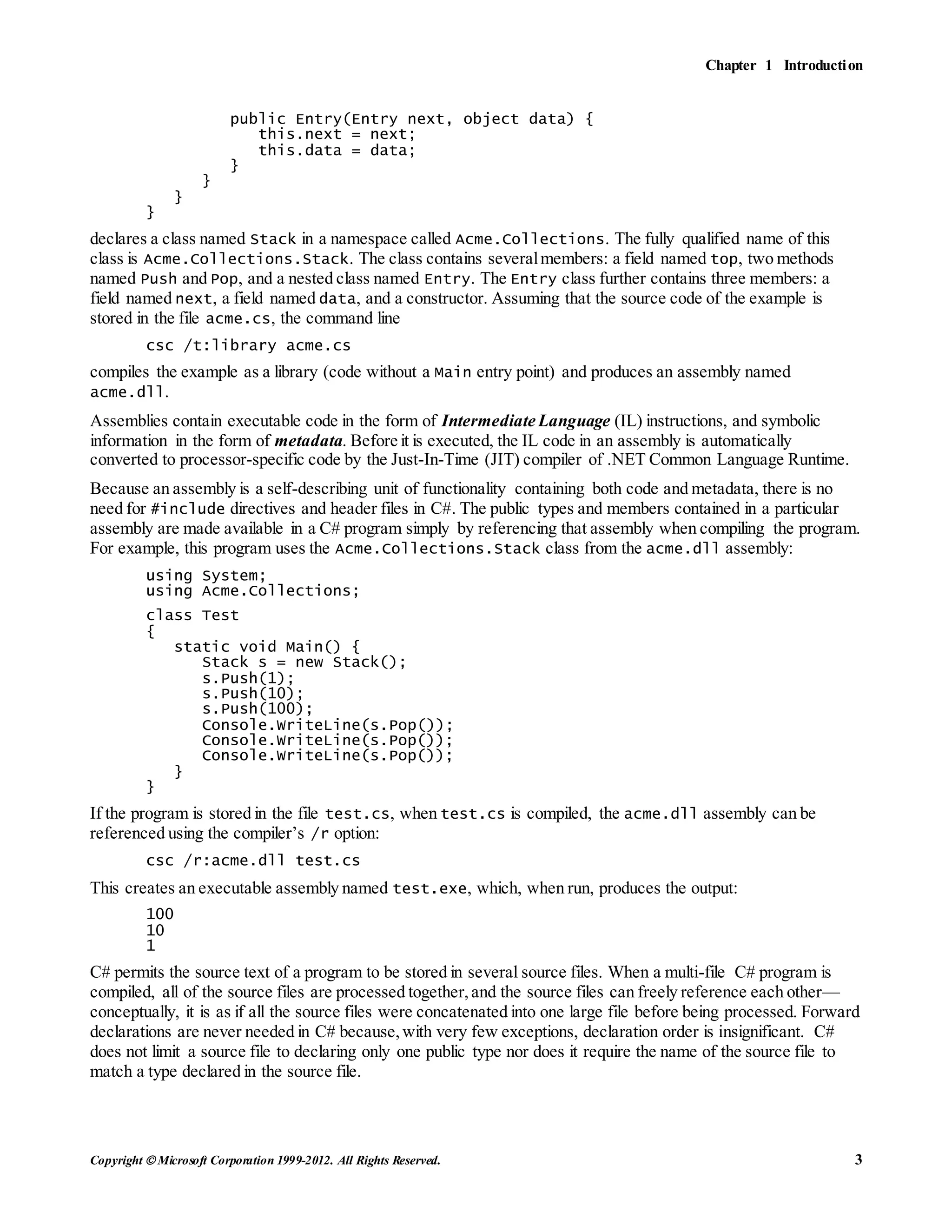 C sharp language specification | PDF