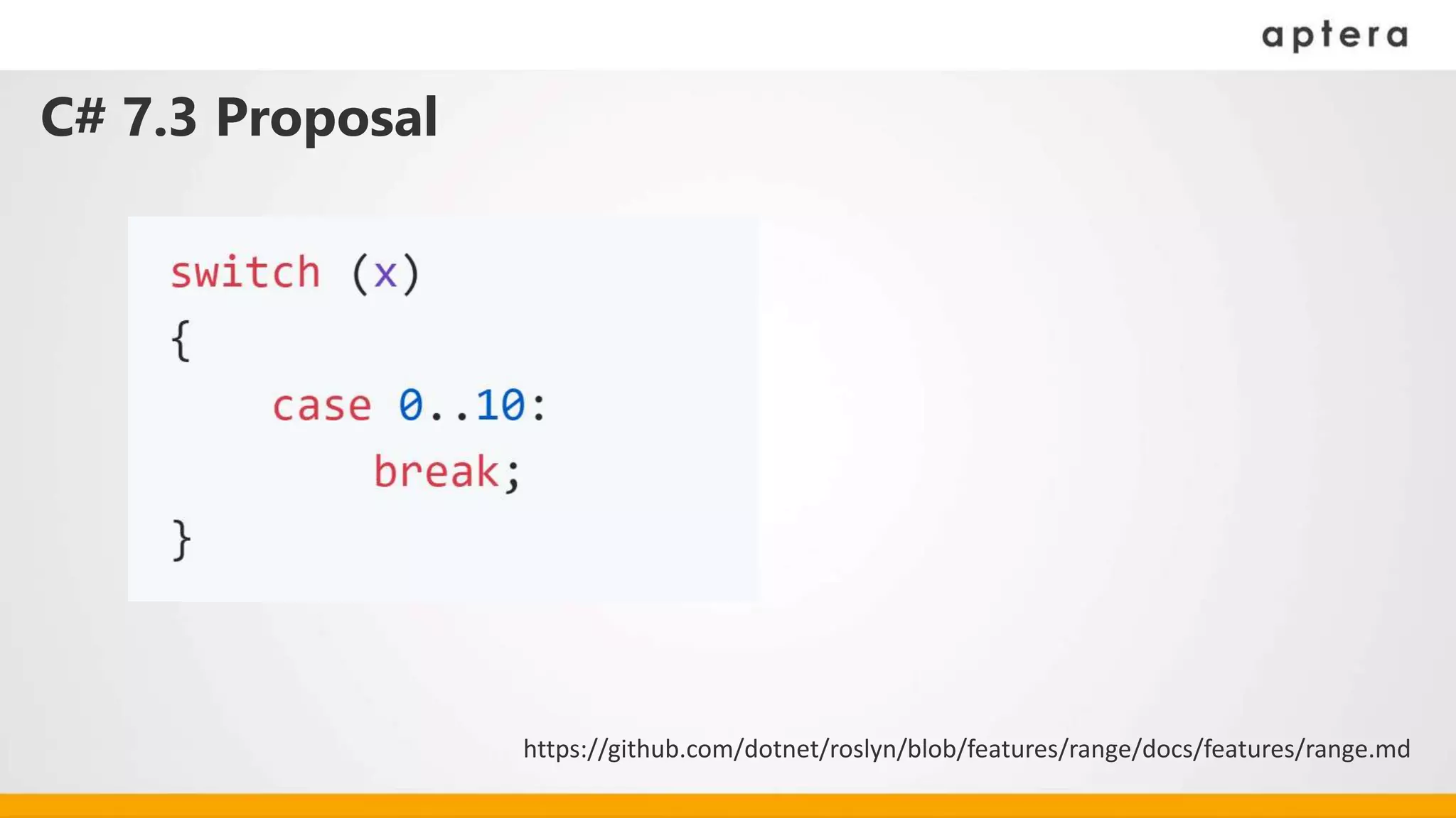 C# 7.3 Proposal
https://github.com/dotnet/roslyn/blob/features/range/docs/features/range.md
 