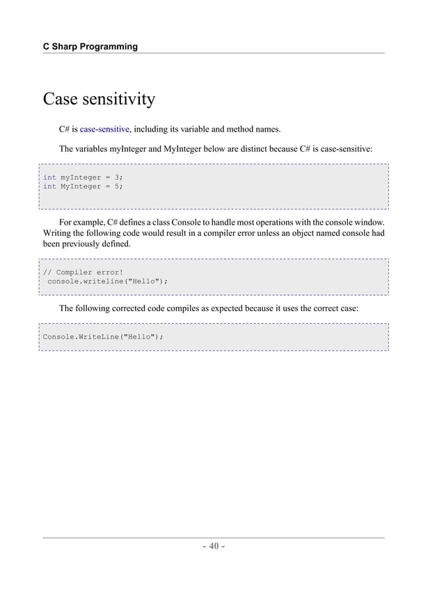 C sharp programming | PDF