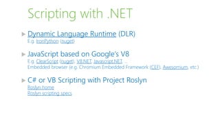 C# Scripting with Microsoft's Project Roslyn | PPTX