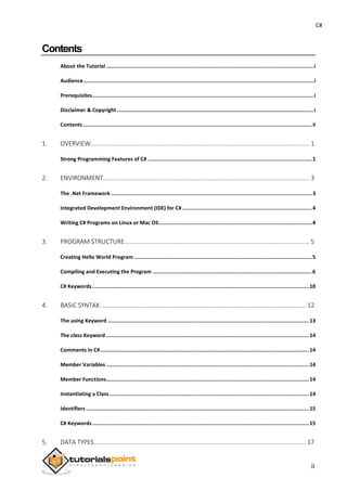 Csharp tutorial2 | PDF