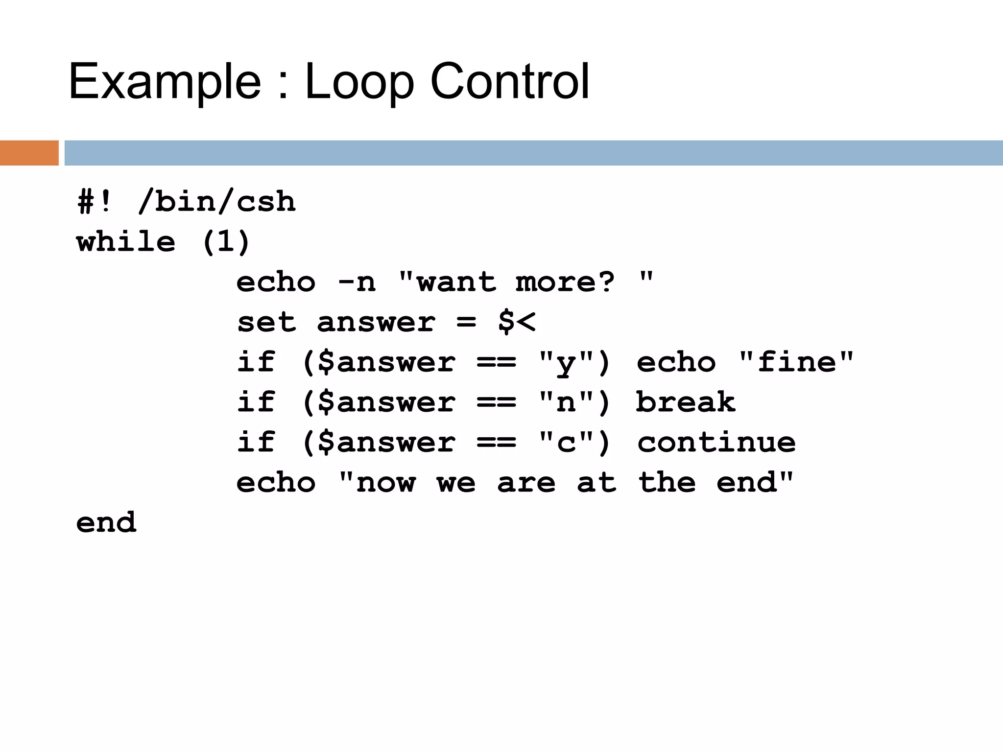 First steps in C-Shell | PPTX