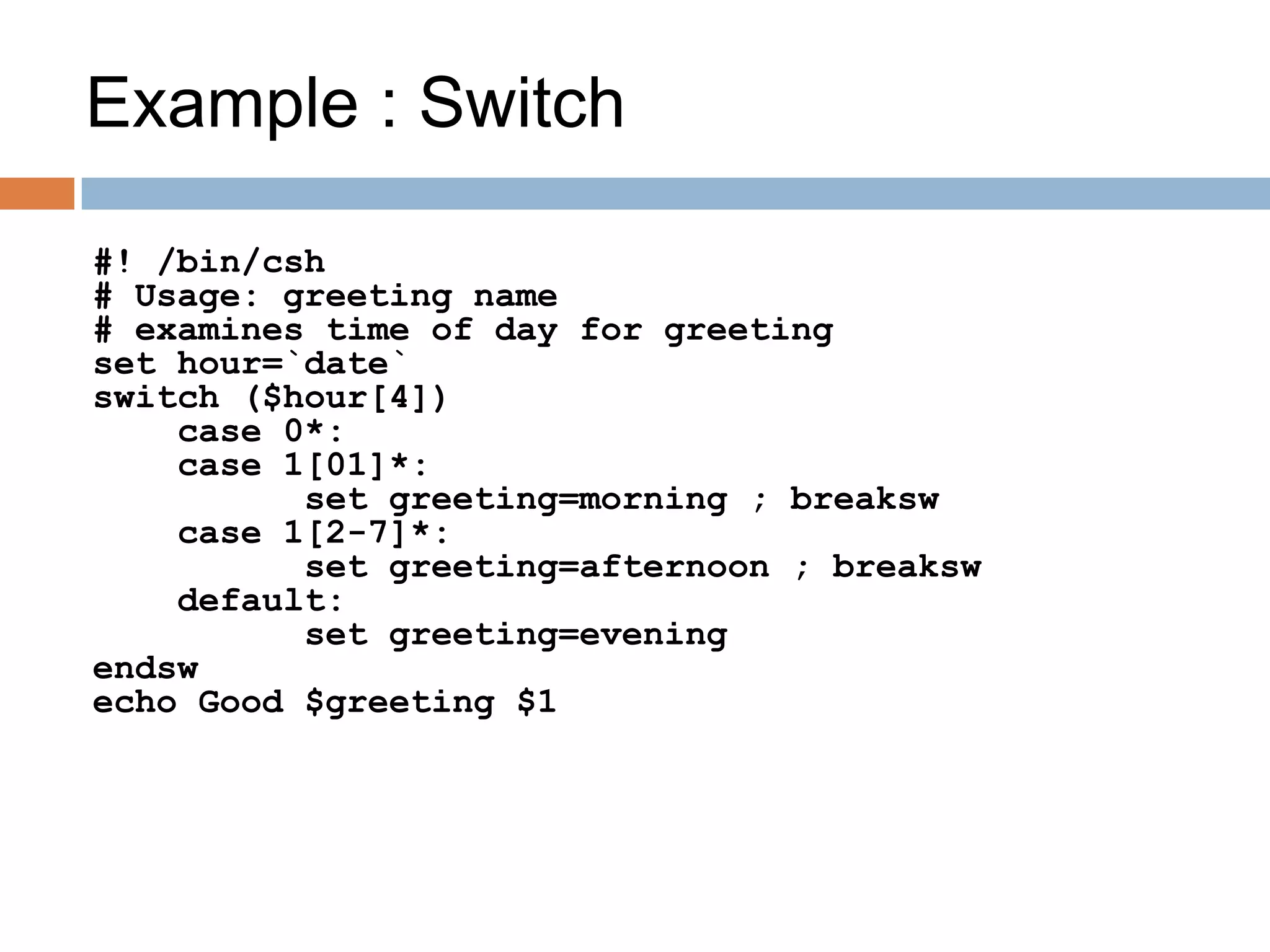 First steps in C-Shell | PPTX